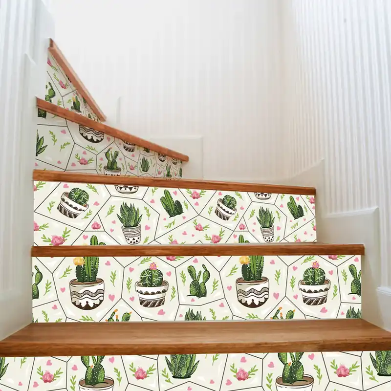 Alleen Vandaag Adesivi per Scale Cactus e cuori - 17 cm / 5 fasce da 80 cm