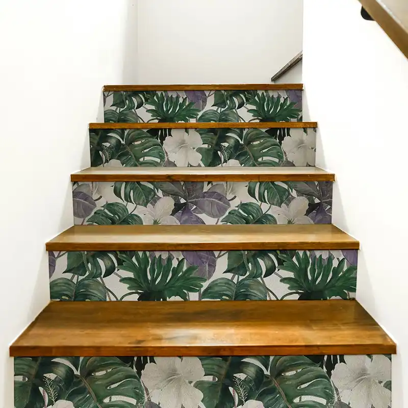 Fabrieksprijs Adesivi per Scale Vintage jungle - 17 cm / 5 fasce da 80 cm