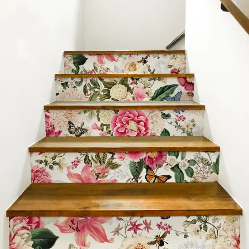 Adesivi per Scale Primavera in fiore - 17 cm / Fantasia A / 5 fasce da 80 cm Betrouwbaar