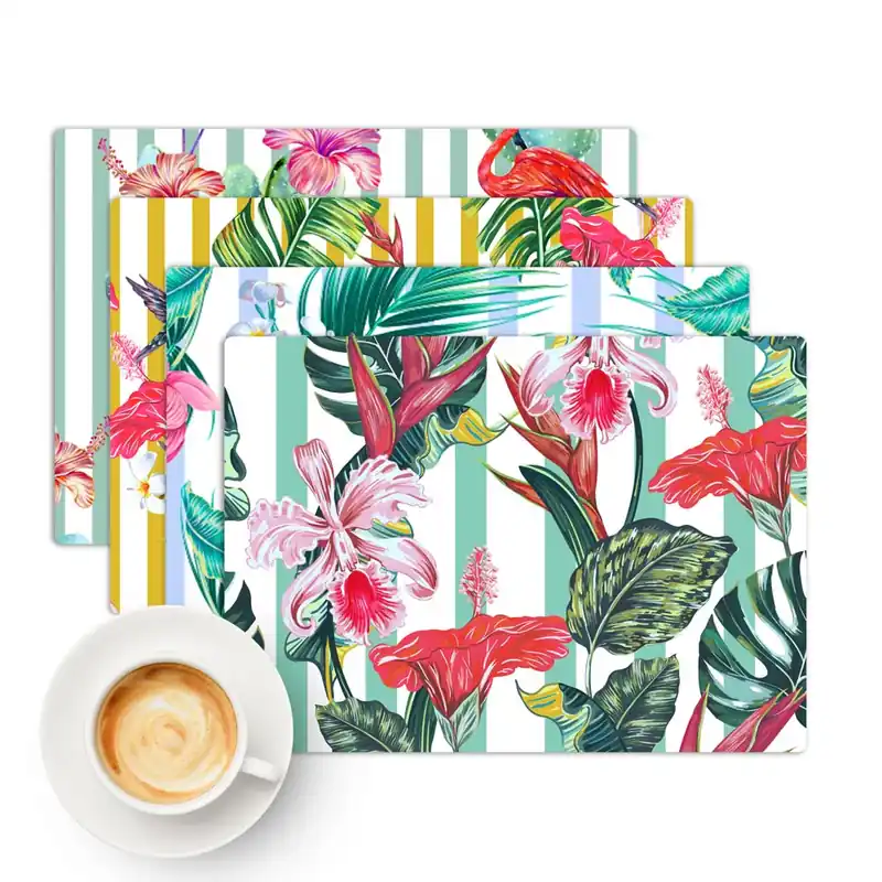 Tovaglietta Americana Tropical striped texture Koop Vandaag