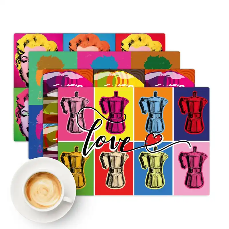 Laatste Versie Tovaglietta Americana Pop art