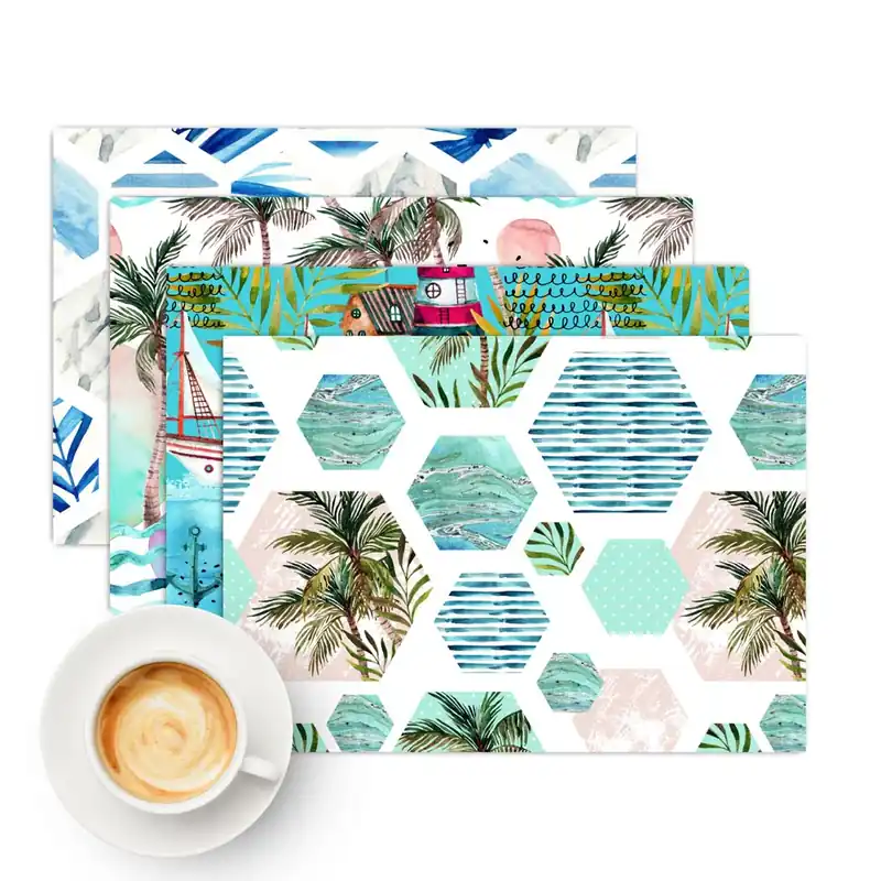 Fabrieksprijs Tovaglietta Americana Marine geometric