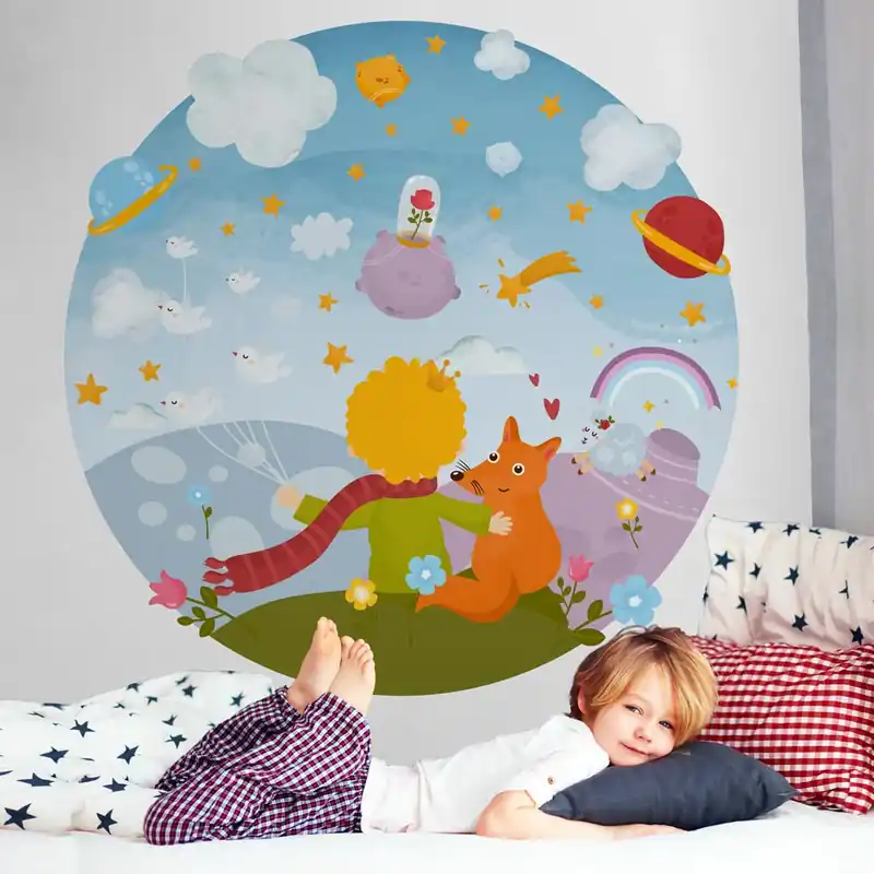 Dagaanbieding Cerchio Piccolo Principe sognando tra amici - 60x60 cm