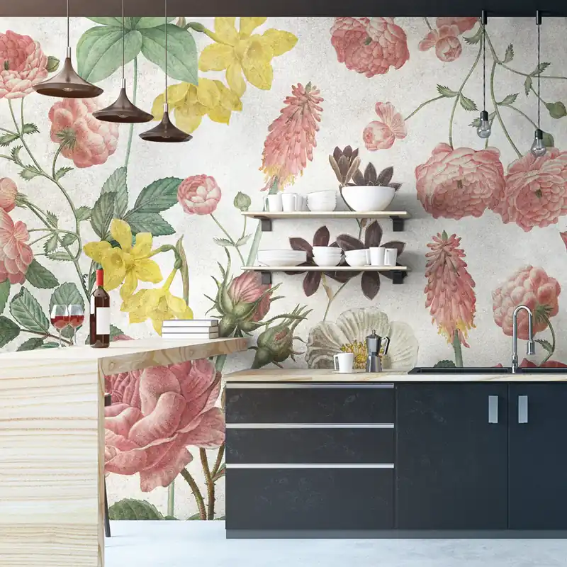 Aanbieding Carta da parati in Fibra di Vetro Paradiso botanico - 100% Fibra di vetro / 95x300 cm