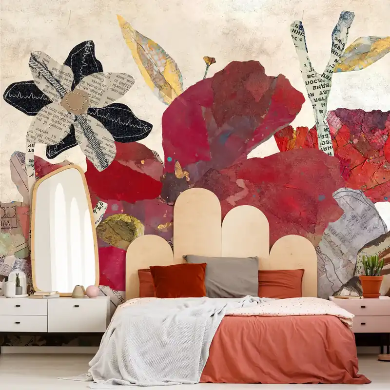 Carta da parati Newspaper collage - TNT Effetto Muro / 100x300 cm Rechtstreeks Van De Fabrikant