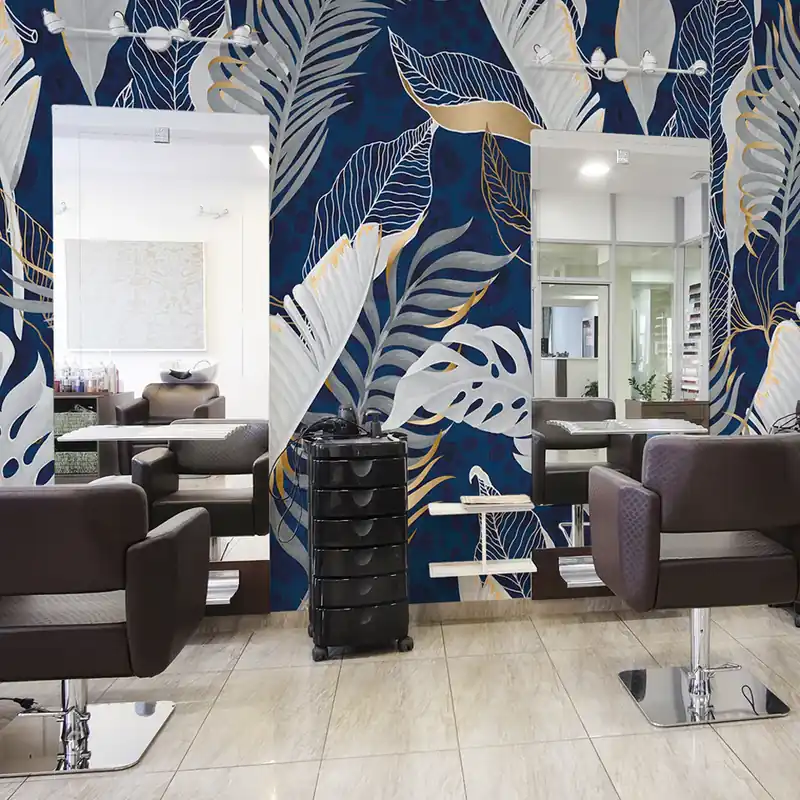 Carta da parati Blu fantasy - TNT Effetto Muro / 100x300 cm Beperkte Voorraad