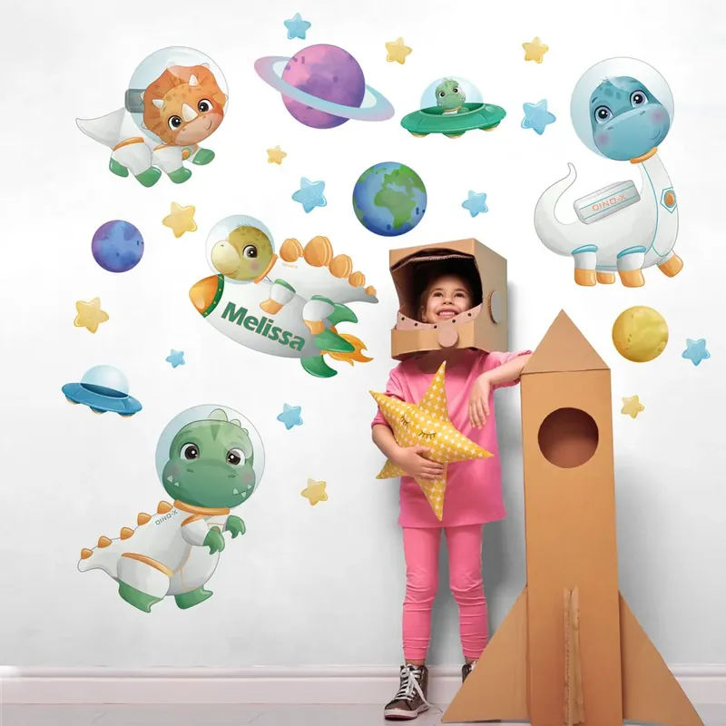 Personalizza Dinosauri spaziali - 120x30 cm Speciale Aanbieding