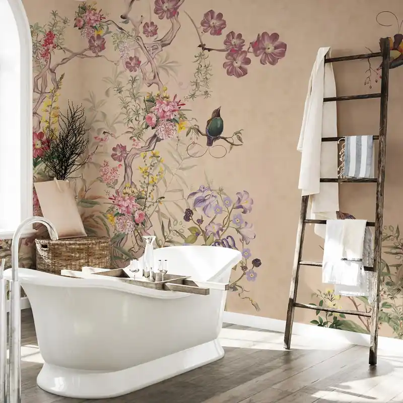 Carta da parati in Fibra di Vetro Antica chinoiserie - 100% Fibra di vetro / 95x300 cm Laatste Kans
