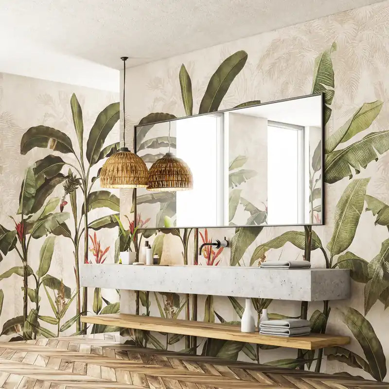 Carta da parati in Fibra di Vetro Natura equatoriale - 100% Fibra di vetro / 95x300 cm Flitsaanbieding