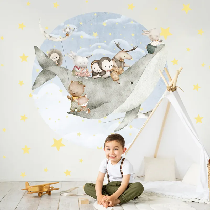 Cerchio Avventura stellare - 60x60 cm / Fondo scuro Direct Verzonden