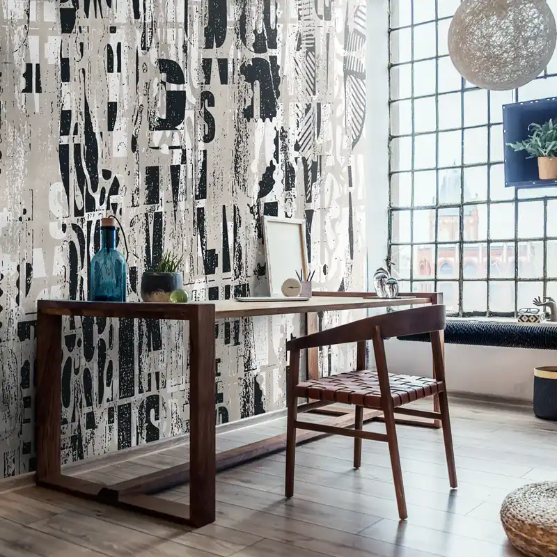 Carta da parati Impact - Bianco / TNT Effetto Muro / 100x300 cm Gereduceerde Prijs