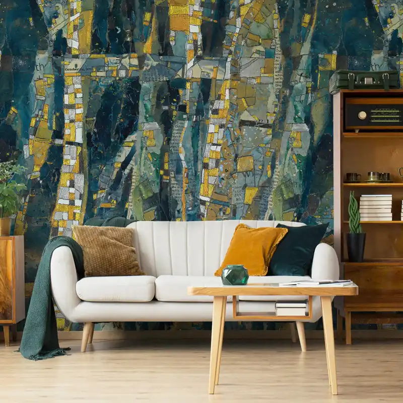 Dagaanbieding Carta da parati Mosaico - TNT Effetto Muro / 100x300 cm