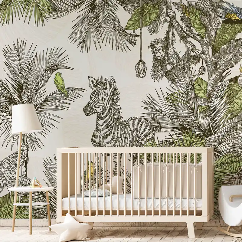 Koop Vandaag Carta da parati Elegant Jungle - Carta da parati liscia / 100x300 cm