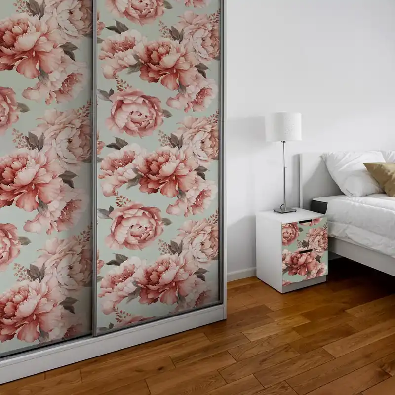 Pellicola adesiva Orange Peonies - 40x200 cm Nieuw