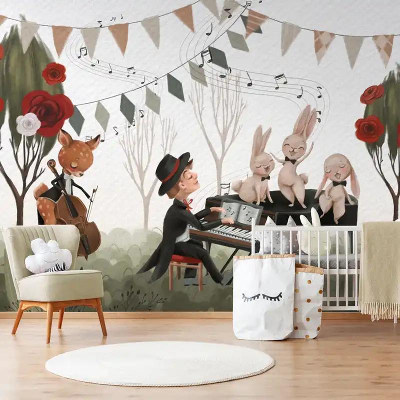 Koop Online Carta da parati Concertino - Carta da parati liscia / 100x300 cm