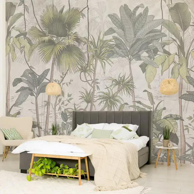Carta da parati Tropical mural - TNT Effetto Muro / 100x300 cm Speciale Aanbieding