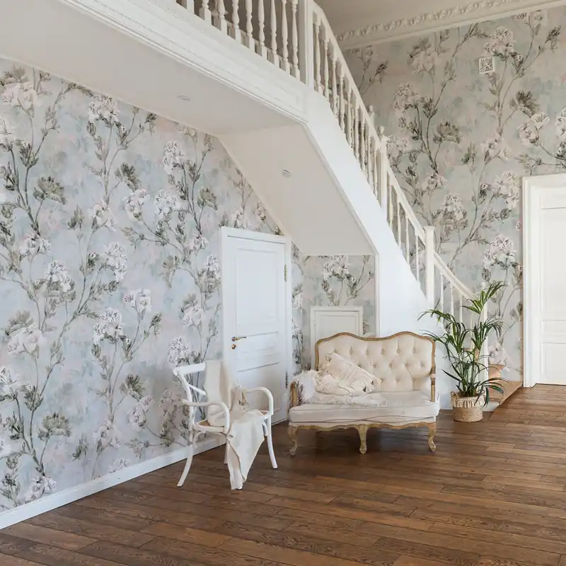 Lage Prijs Carta da Parati Floral Impression - TNT Effetto Muro / 100x300 cm