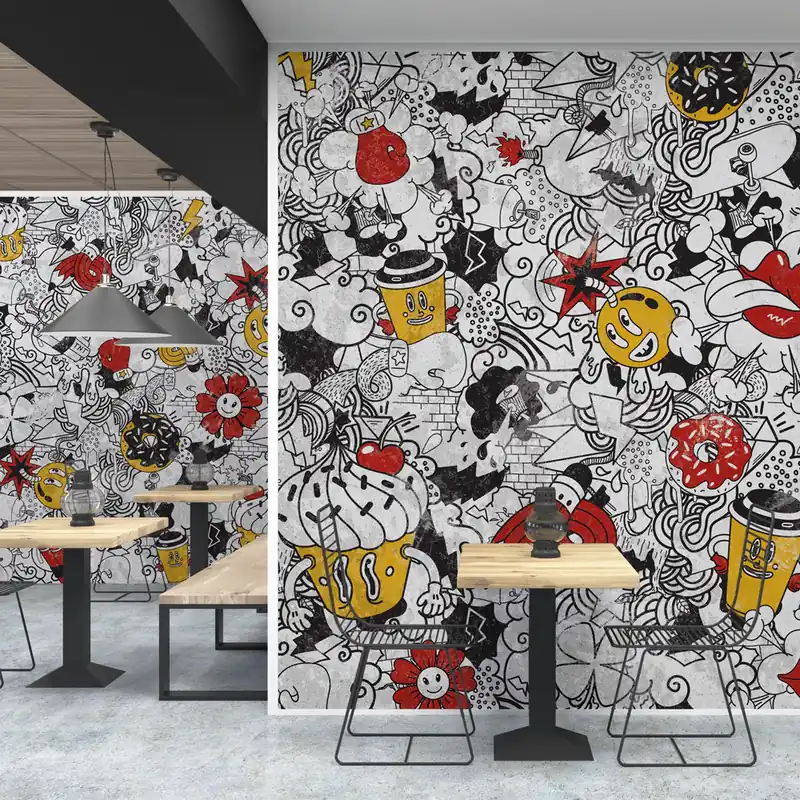 Carta da parati Energia pop - TNT Effetto Muro / 100x300 cm Beperkte Voorraad
