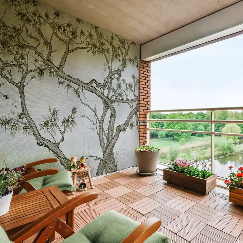 Carta da parati in Fibra di Vetro Flora d‘oriente - Beige / 100% Fibra di vetro / 95x300 cm Koop Vandaag