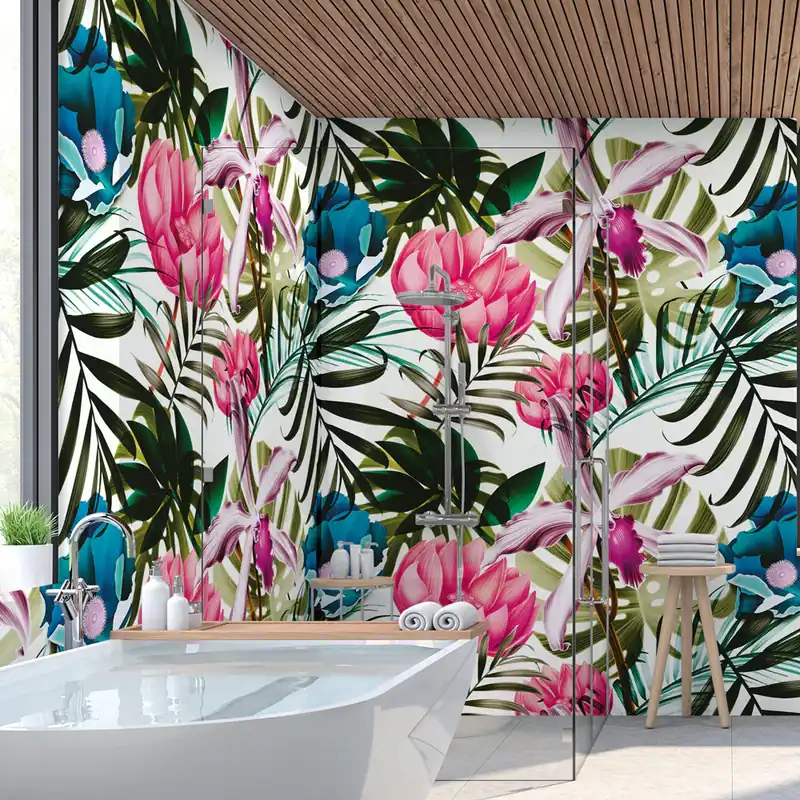 Carta da parati in Fibra di Vetro Profumi tropicali - 100% Fibra di vetro / 95x300 cm Veilige Betaling