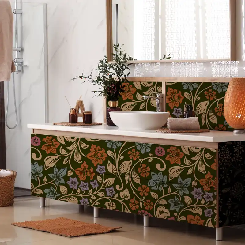 Favoriet Pellicola adesiva Arbusto barocco - 40x200 cm
