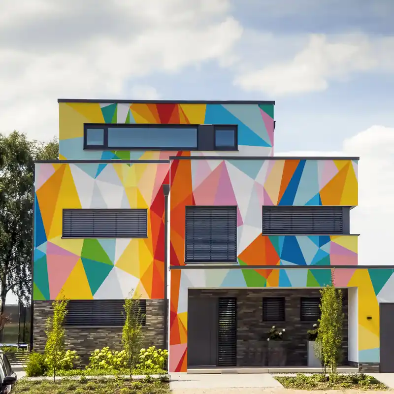 Beperkte Voorraad Carta da parati in Fibra di Vetro Tangram - 100% Fibra di vetro / 95x300 cm