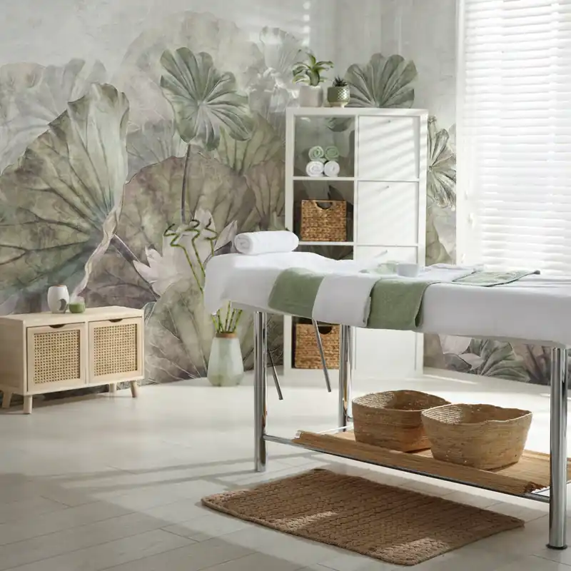 Finale Uitverkoop Carta da parati in Fibra di Vetro Ninfee delicate - 100% Fibra di vetro / 95x300 cm