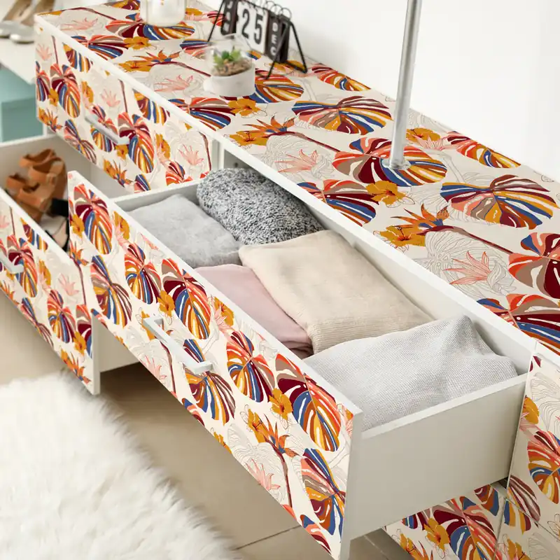 Pellicola adesiva Floral Tropical - 40x200 cm Flitsaanbieding