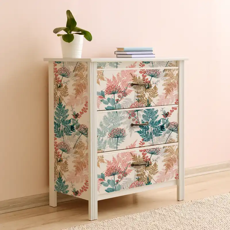 Veilige Betaling Pellicola adesiva Floreale Delicato - 40x200 cm