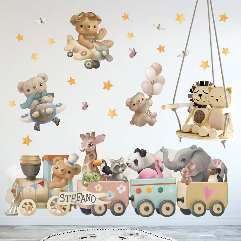 Koop Vandaag Personalizza Trenino tutti in viaggio - 120x50 cm