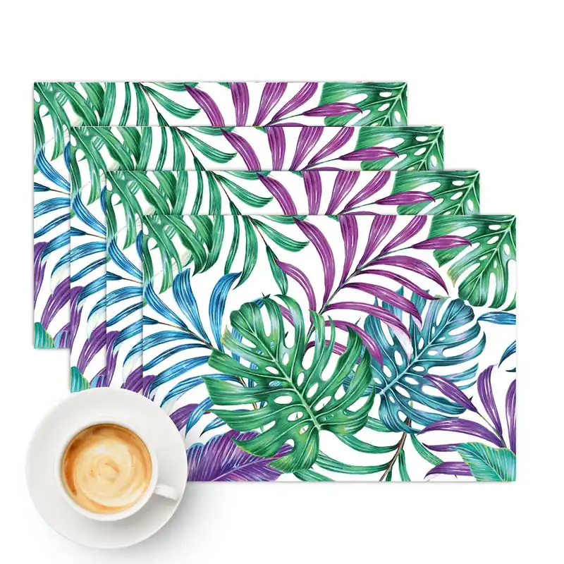 Hete Deal Tovaglietta Americana Foglie Tropicali