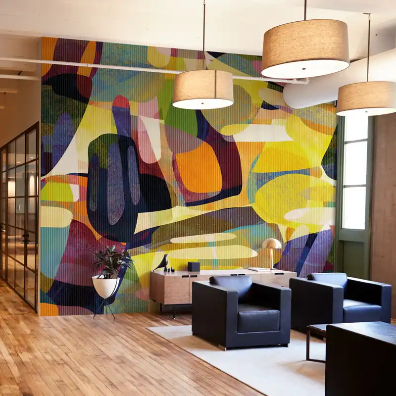 Carta da parati Carnevale dei colori - TNT Effetto Muro / 100x300 cm Direct Beschikbaar
