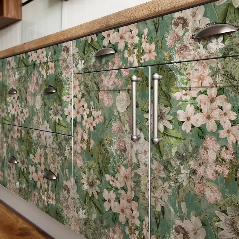Pellicola adesiva Retro Floral Spring - 40x200 cm Populair