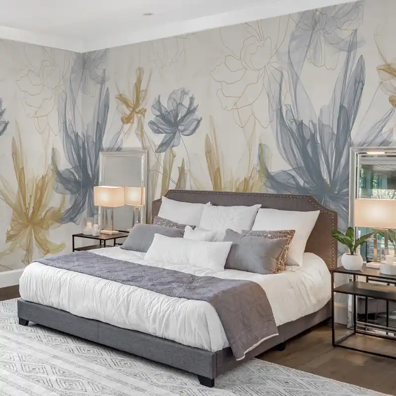 Exclusieve Aanbieding Carta da parati Fiori d‘ombra - TNT Effetto Muro / 100x300 cm