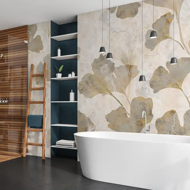 Carta da parati in Fibra di Vetro Ginko Fantasy - 100% Fibra di vetro / 95x300 cm Direct Verzonden