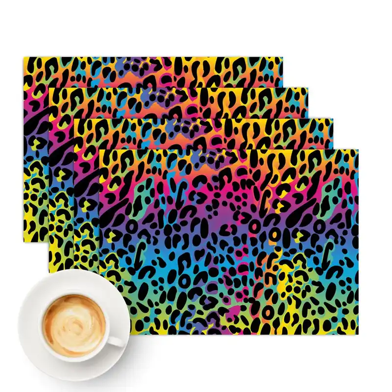 Shop Nu Tovaglietta Americana Colored Leopard Skin