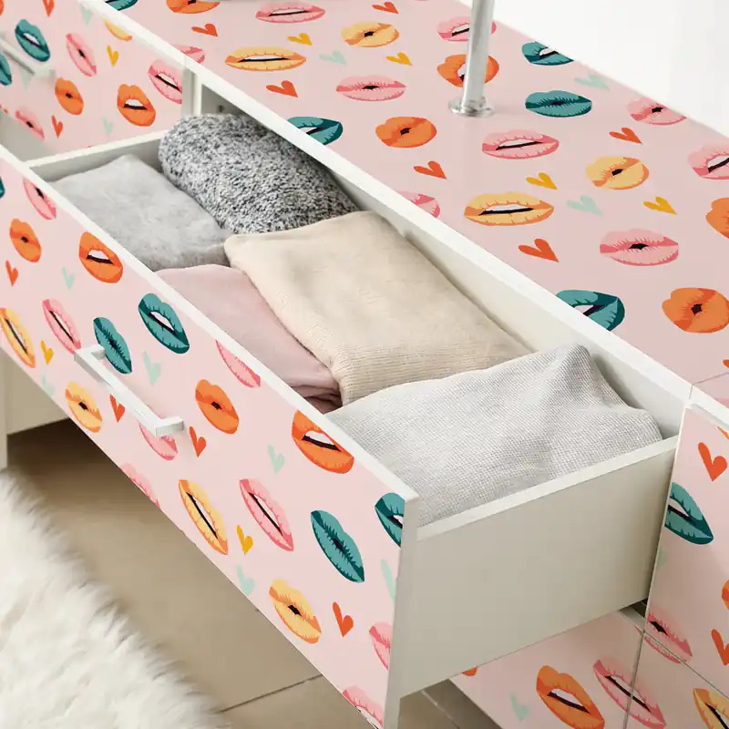 Veilige Betaling Pellicola adesiva Lips Kisses - 40x200 cm