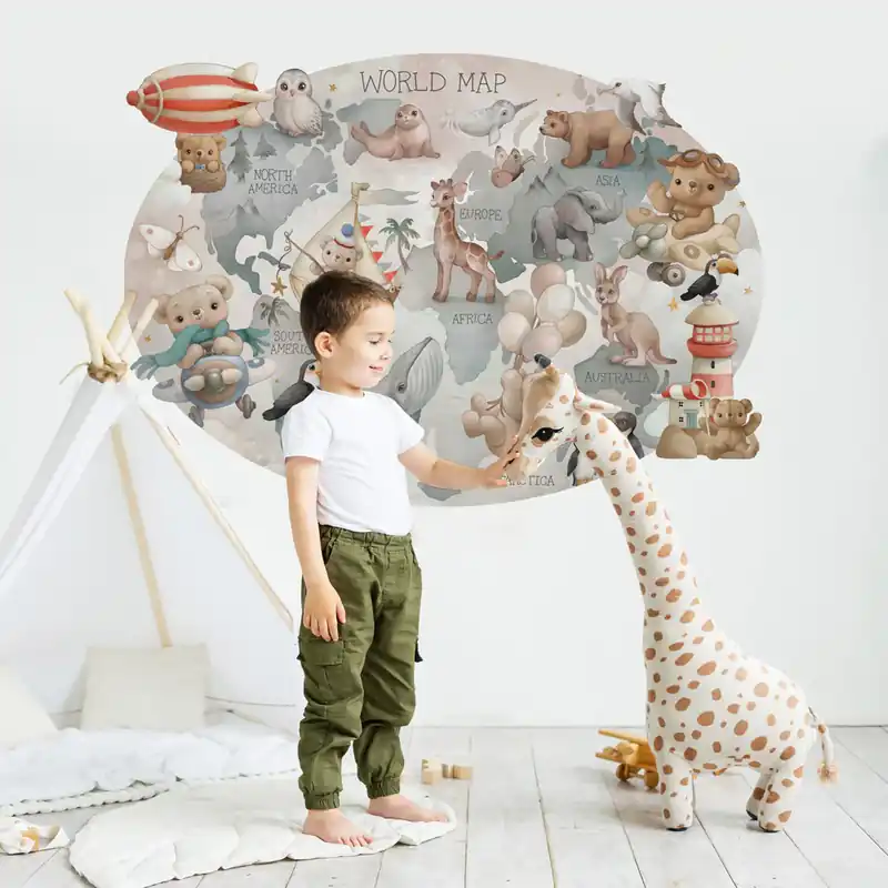 Express Levering World Map - 120x80 cm