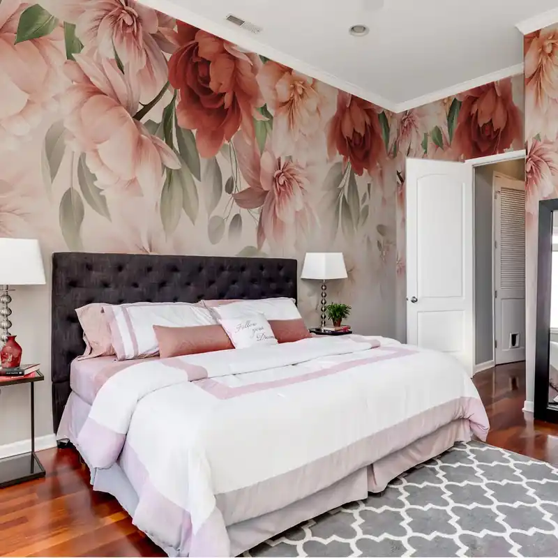 Carta da parati Enchanted Peonies - TNT Effetto Muro / 100x300 cm Actieprijs