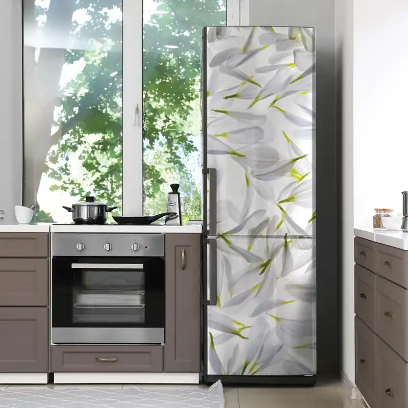 Adesivo per Frigo Petali Chiari - 60 cm / 160 cm Lage Prijs