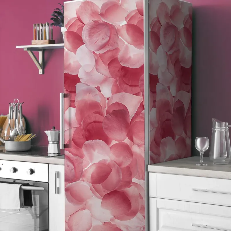 Express Levering Adesivo per Frigo Pink Petals - 60 cm / 160 cm