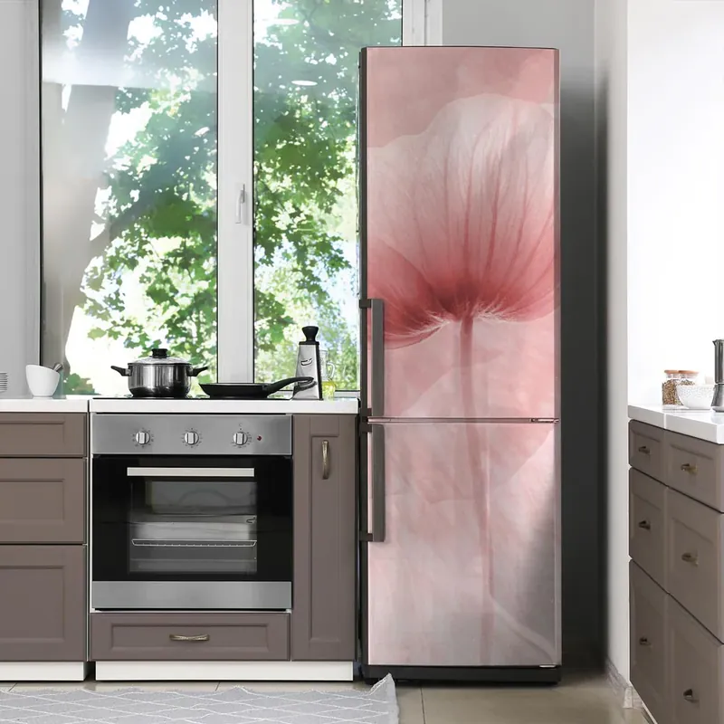 Premium Adesivo per Frigo Fiore Delicato - 60 cm / 160 cm