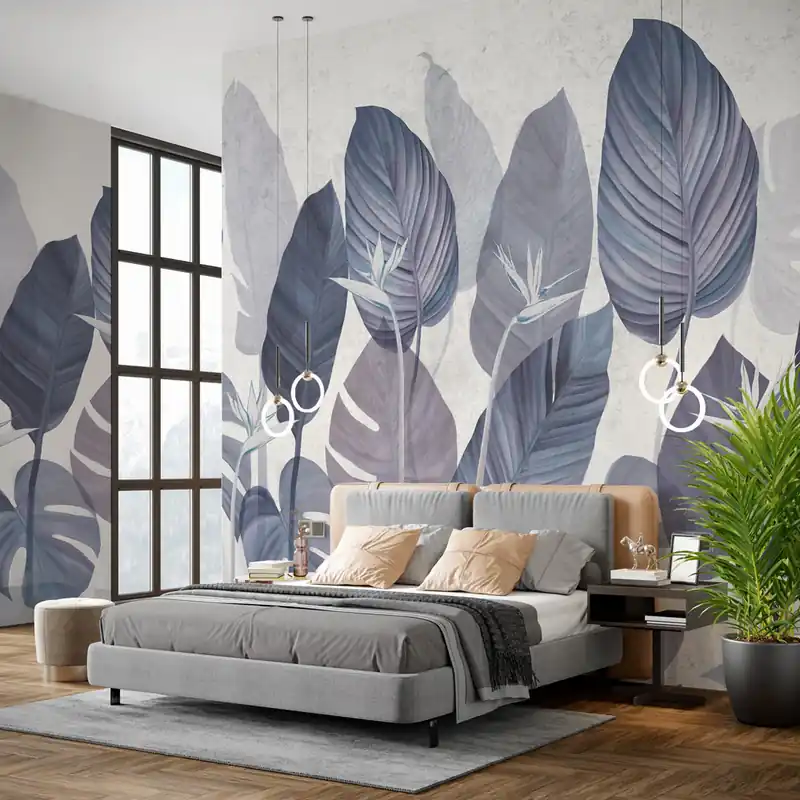 Korting Carta da parati Exotic paradise - Verde / TNT Effetto Muro / 100x300 cm