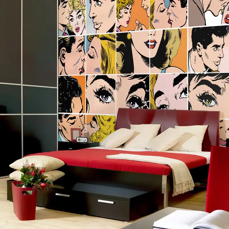 Flitsaanbieding Carta da parati Love story - TNT Effetto Muro / 100x300 cm