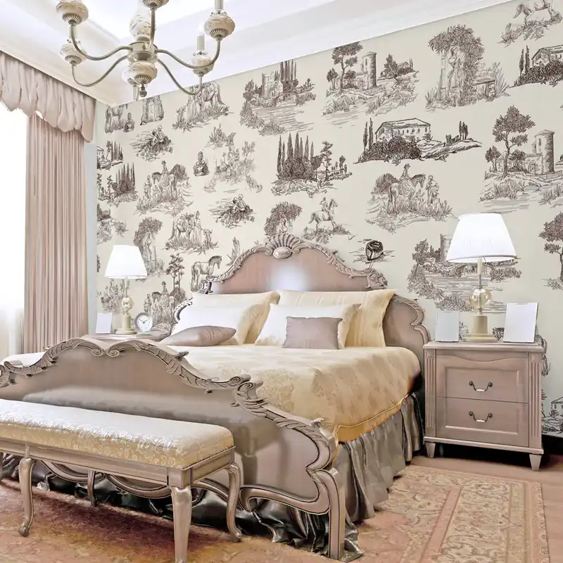 Carta da parati Toile Inglese - Beige / TNT Effetto Muro / 100x300 cm Veilige Betaling