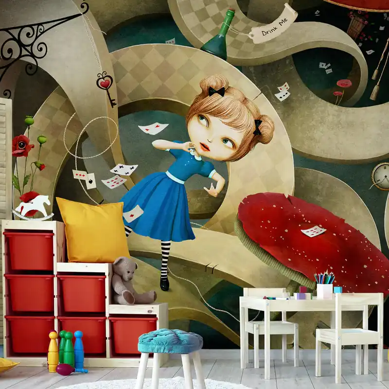 Carta da parati Alice in the vortex - Carta da parati liscia / 100x300 cm Korting