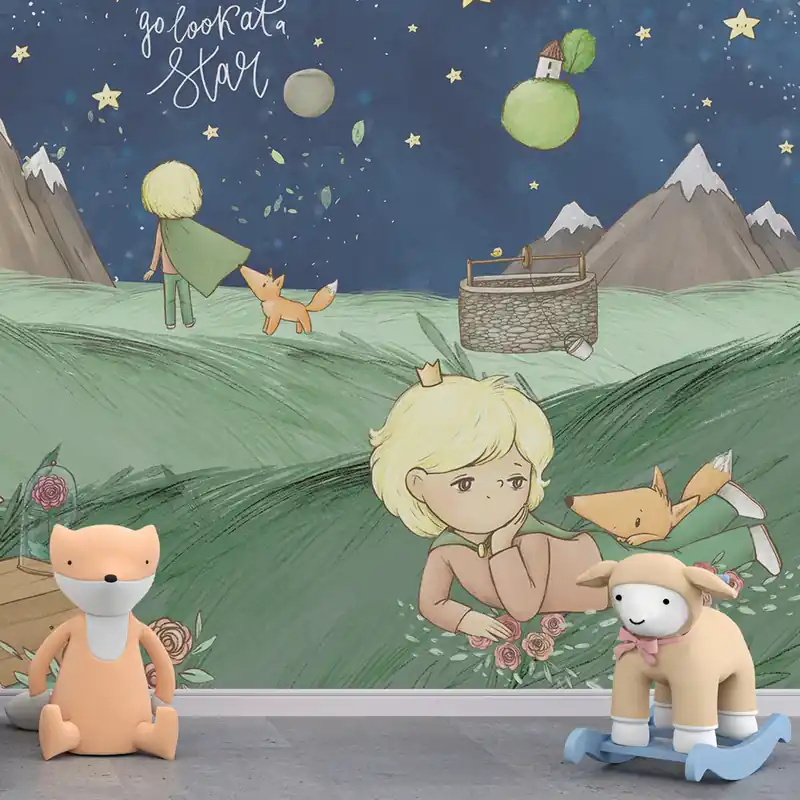 Carta da parati Notte stellata - Carta da parati liscia / 100x300 cm Must-Have