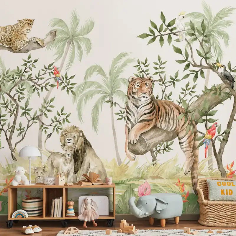 Op = Op Carta da parati Felini - Carta da parati liscia / 100x300 cm