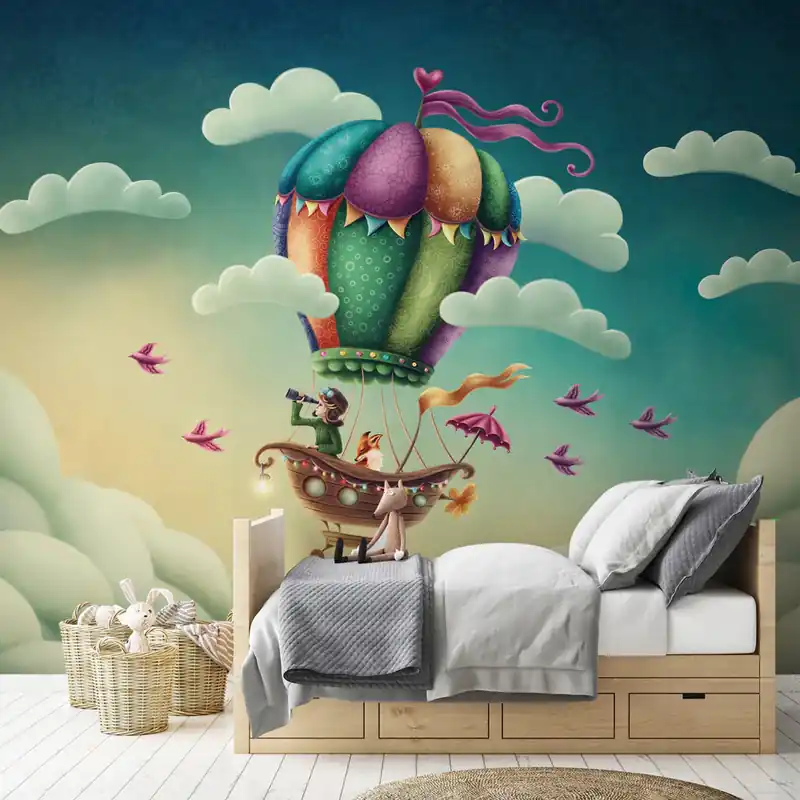 Voordeelprijs Carta da parati Viaggio tra le nuvole - Carta da parati liscia / 100x300 cm