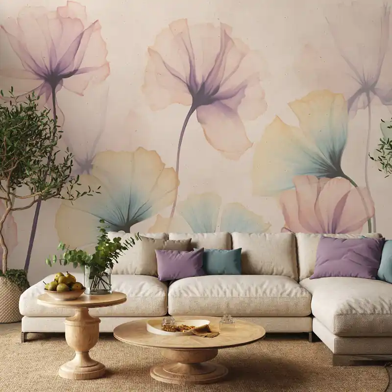 Carta da parati Corolle pastello - TNT Effetto Muro / 100x300 cm Must-Have
